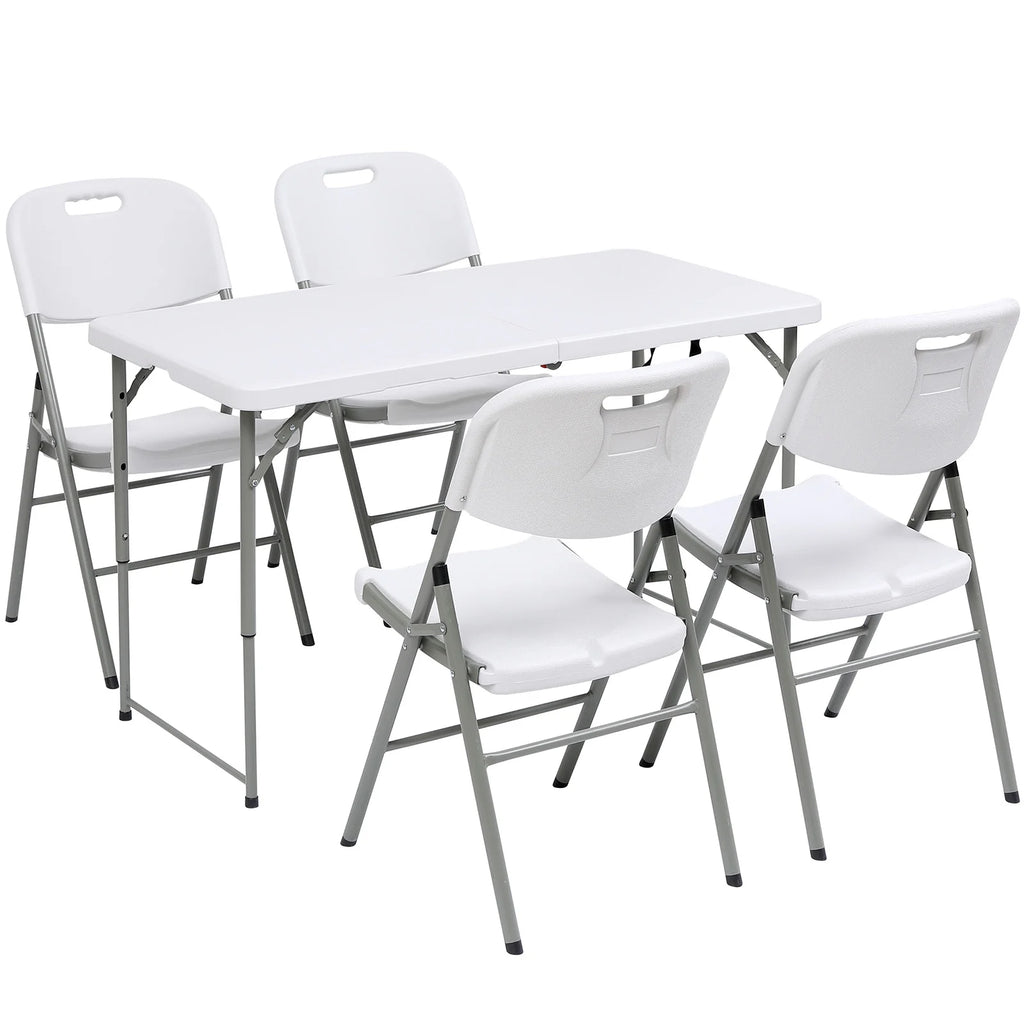 White 4 Foot Folding Table M5625