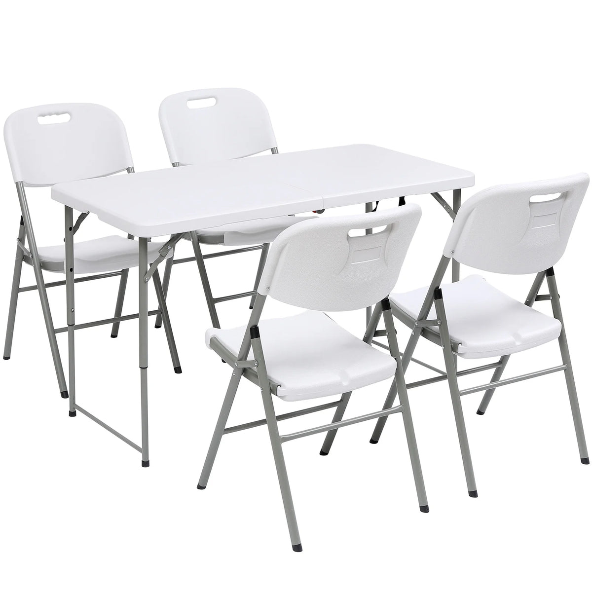 White 4 Foot Folding Table M5625