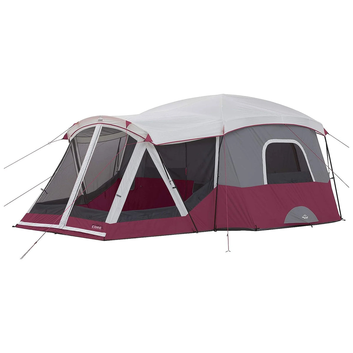 11-Person Camping Cabin Tent with Screen Room, Red X561