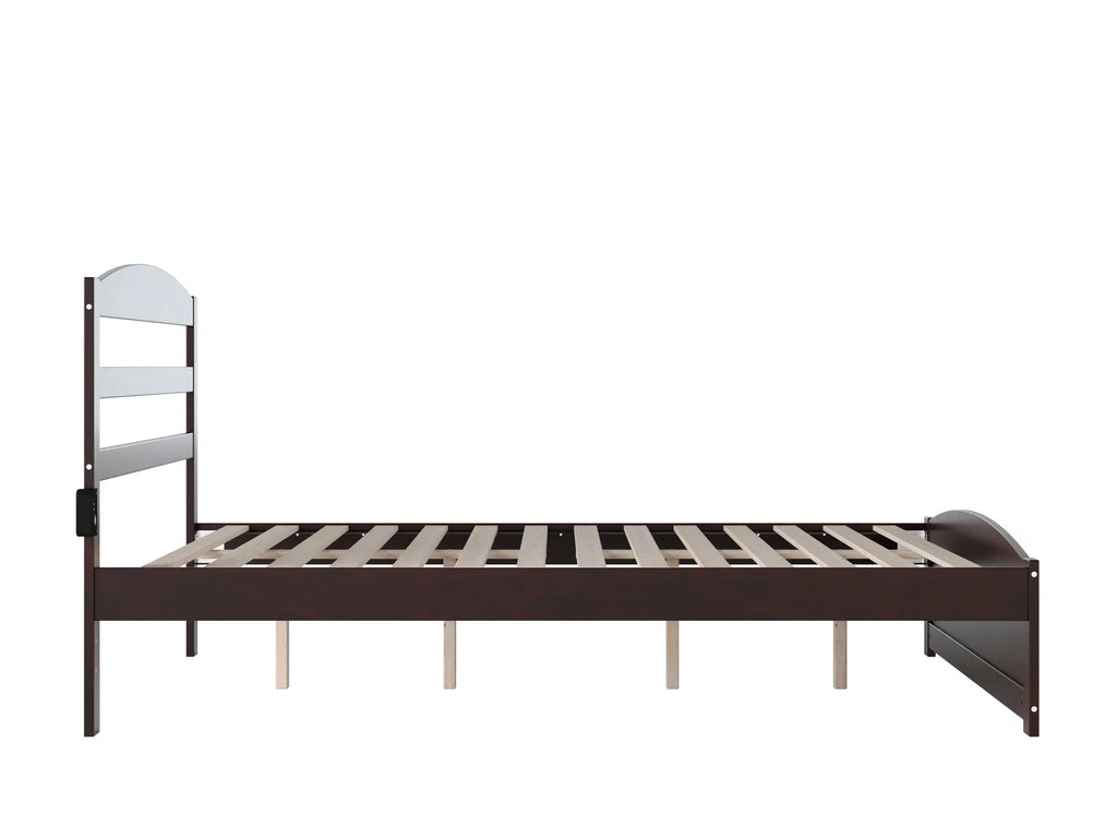 Queen Wood Platform Bed Frame with Headboard and Footboard M11418