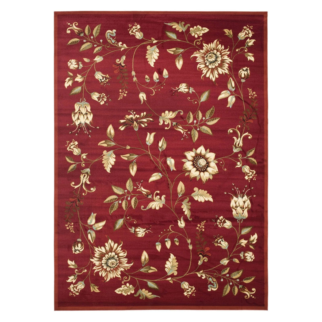 Red Multi Floral Border Area Rug 8'9" x 12' X42511