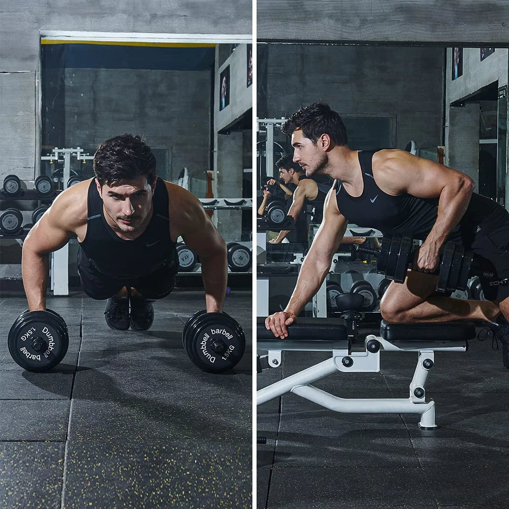 Adjustable Dumbbell Barbell 2 in 1, 22lbs H854299
