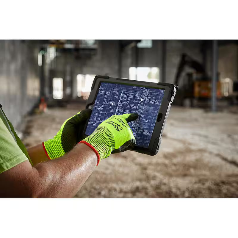 High Visibility Level 5 Cut Resistant Polyurethane Dipped Work Gloves 12-Pack K583