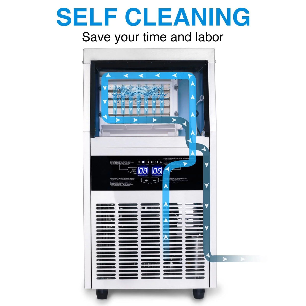 Commercial Ice Maker 90lb Stainless Steel Cube Machine X311
