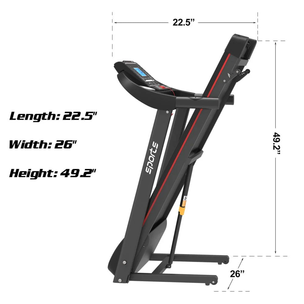 Folding Treadmill with Manual Incline B555