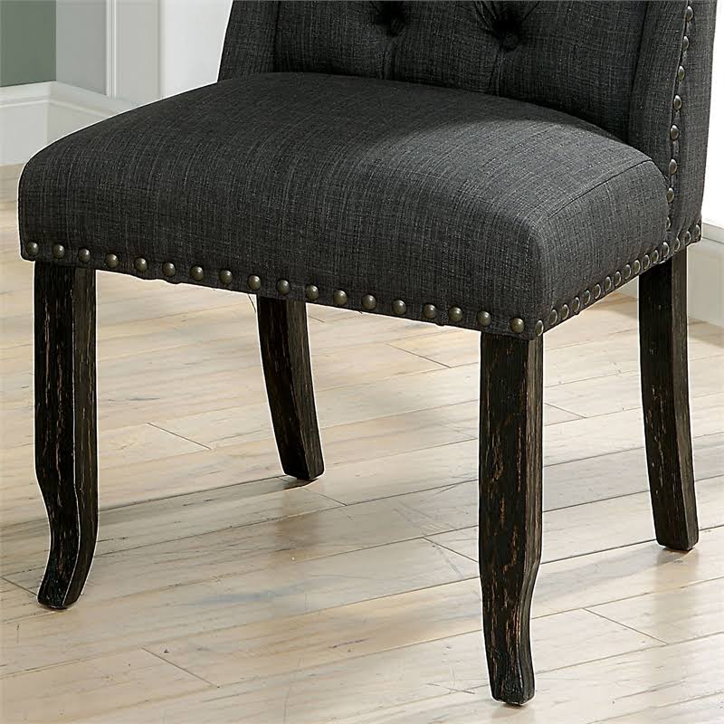 Gray Dining Side Chair Set of 2 L499