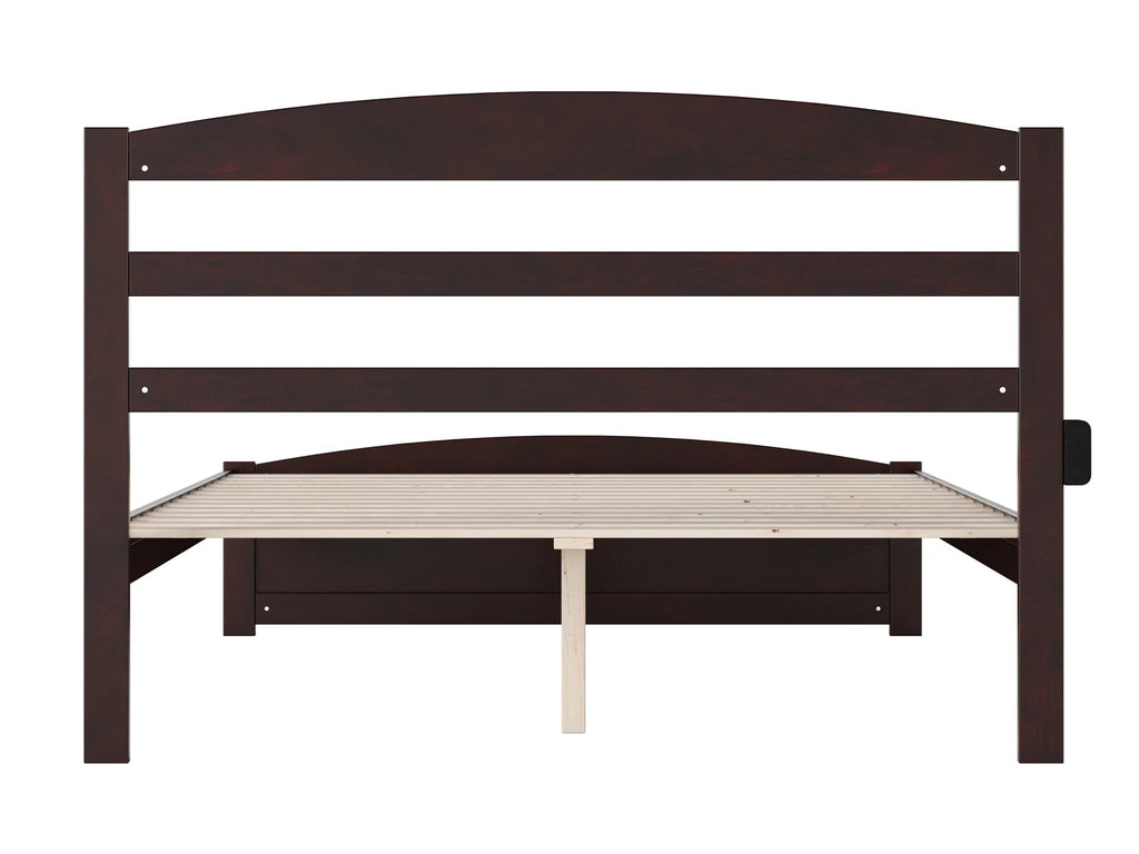 Queen Wood Platform Bed Frame with Headboard and Footboard M11418