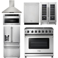 36 Propane Gas Range, Range Hood, Microwave, Refrigerator, Dishwasher, Wine Cooler K417