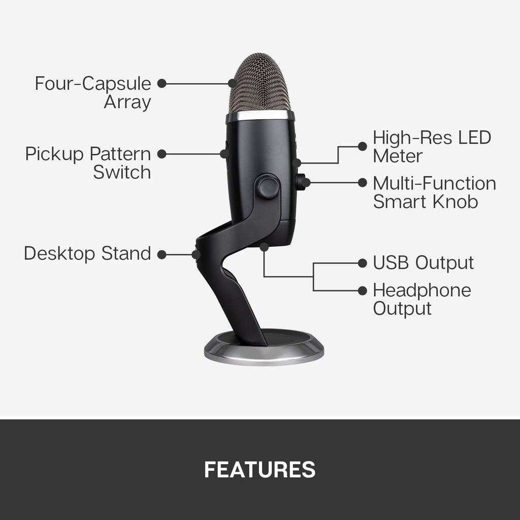 Condenser USB Microphone with LED Lighting N958006