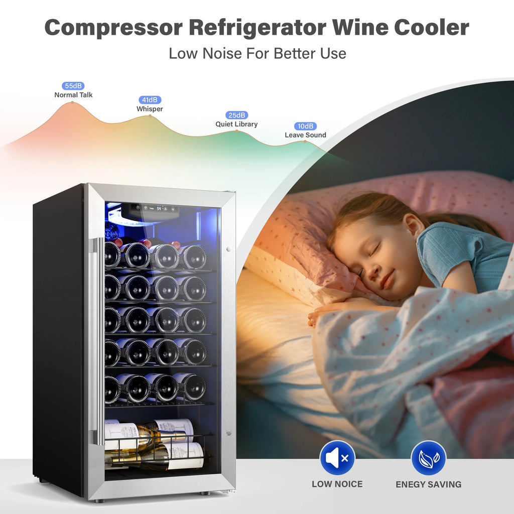Stainless Steel 27 Bottle Wine Refrigerator X873