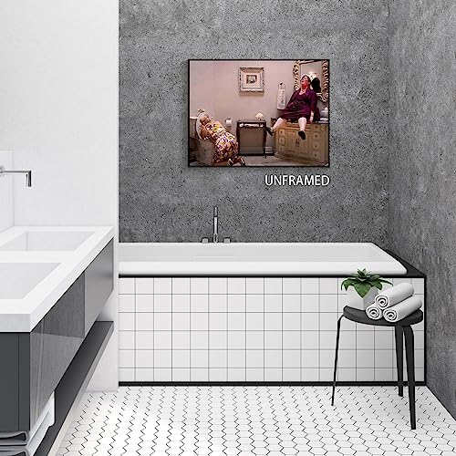 Black White Bathroom Canvas Wall Art Prints 12x16in Unframed F41307