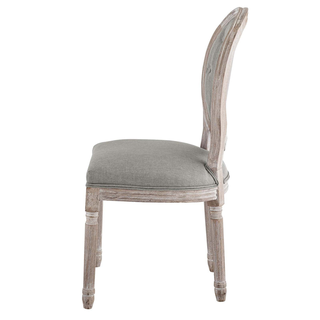 Light Grey Fabric Wood Dining Chair Z654479
