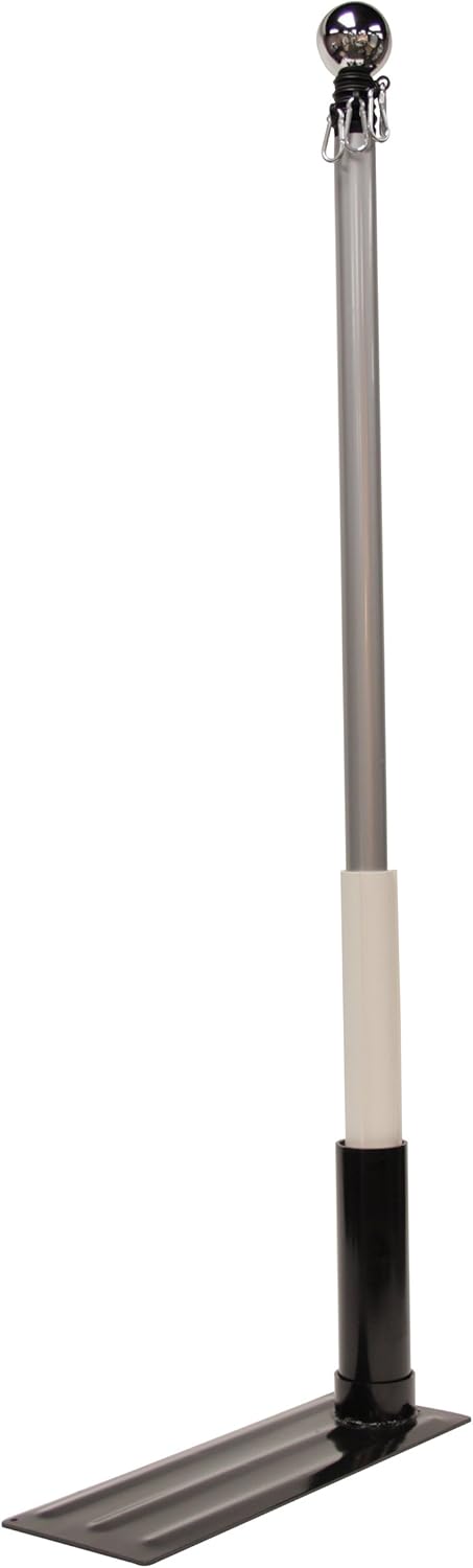 16’ Portable Telescoping Fiberglass Flagpole with Flag Holder and US Flag W271905