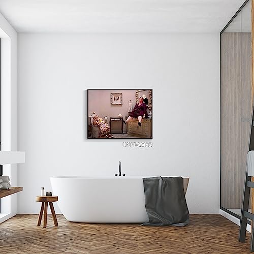 Black White Bathroom Canvas Wall Art Prints 12x16in Unframed F41307