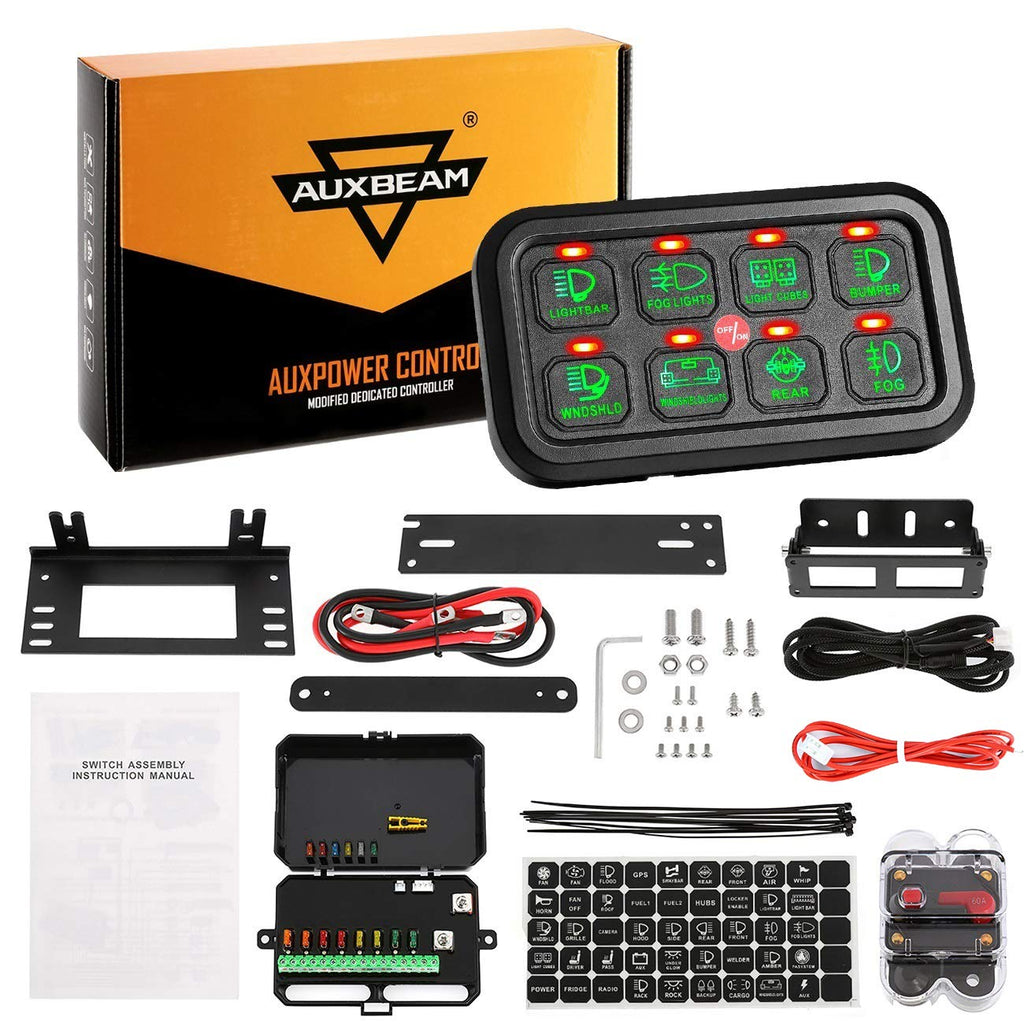 8 Gang Switch Panel Automatic Dimmable LED Touch Control Panel Box J27226