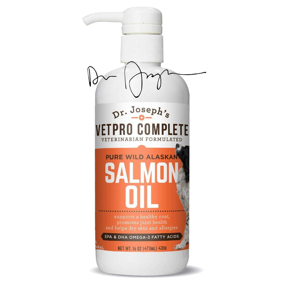 100% Pure Wild Alaskan Salmon Oil Supplement for Dogs & Cats 16 Ounces N342658