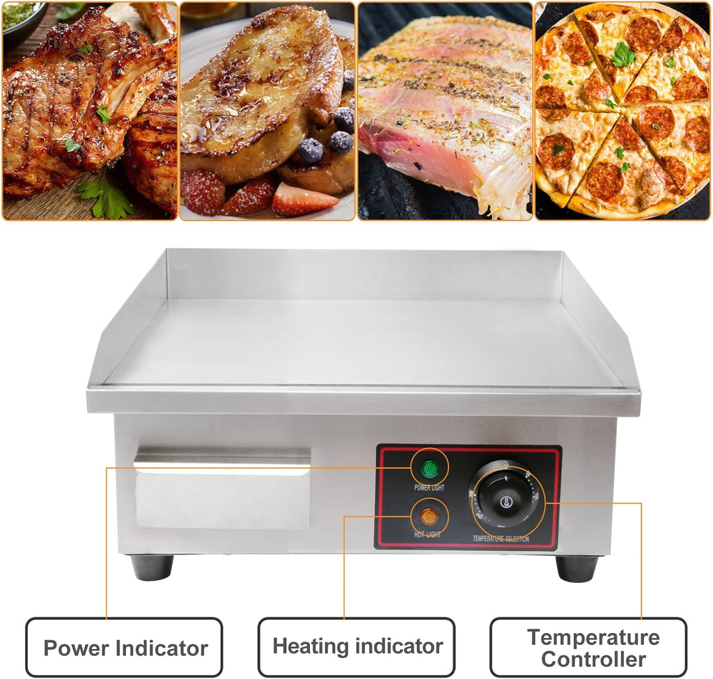 22 Inch Stainless Electric Countertop Griddle O186399