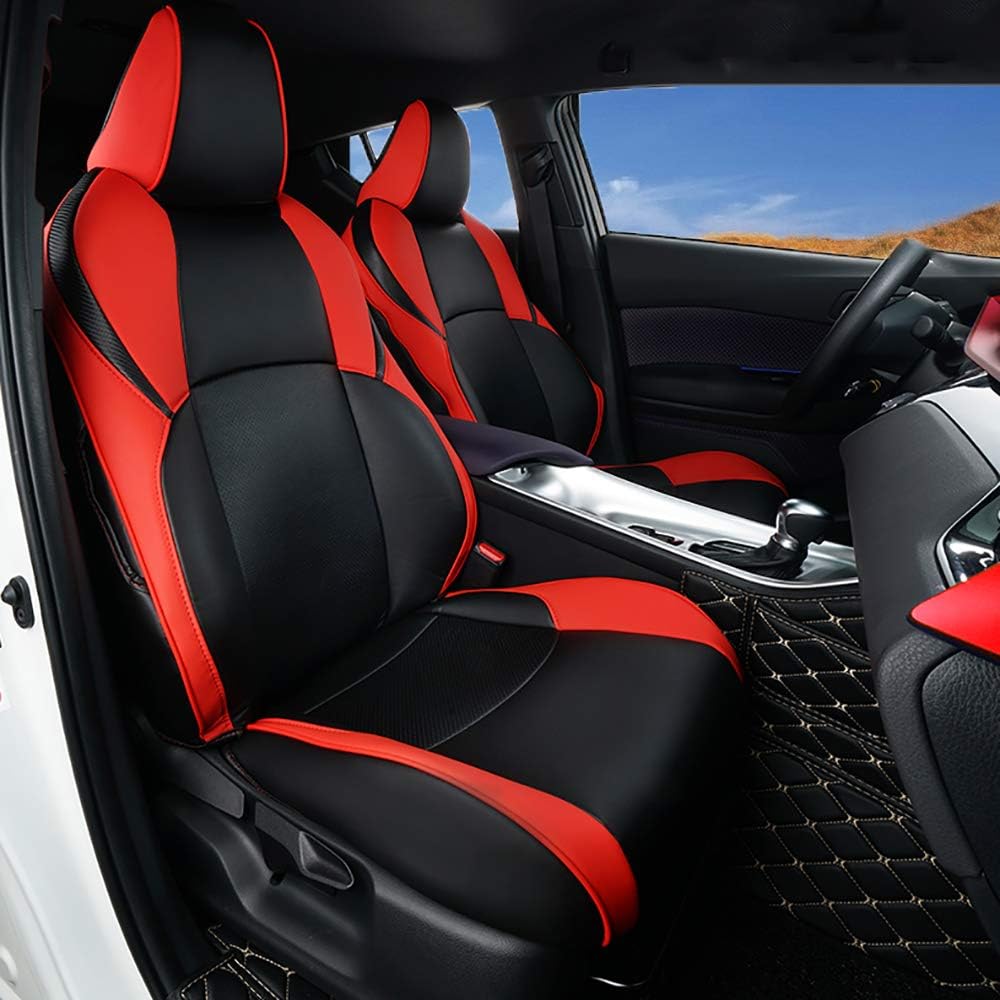 Black Leatherette Full Set Car Seat Covers J1471