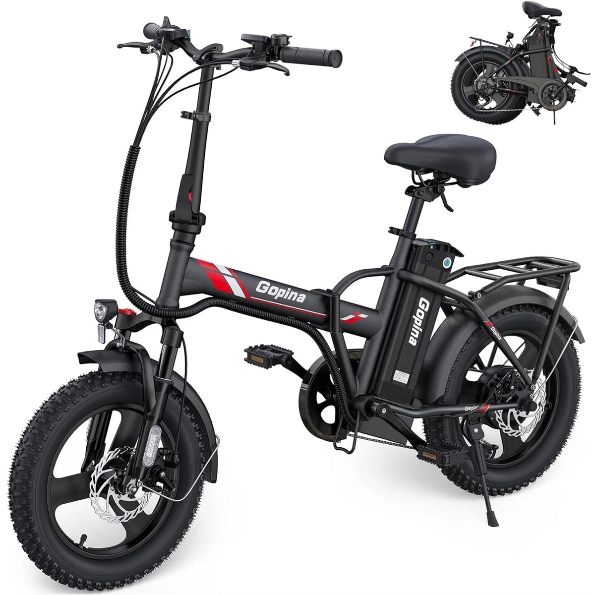 350W Folding Electric Bike 16 x 3.0 Fat Tire B682