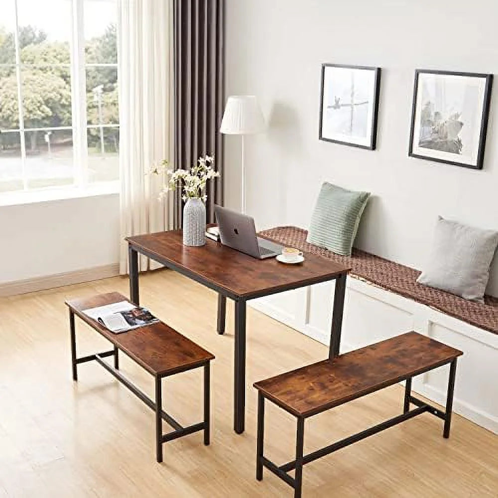 Dining Table Set for 4 with Metal Frame W3863