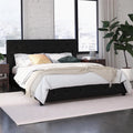 Queen Camel Faux Leather Upholstered Platform Bed R689