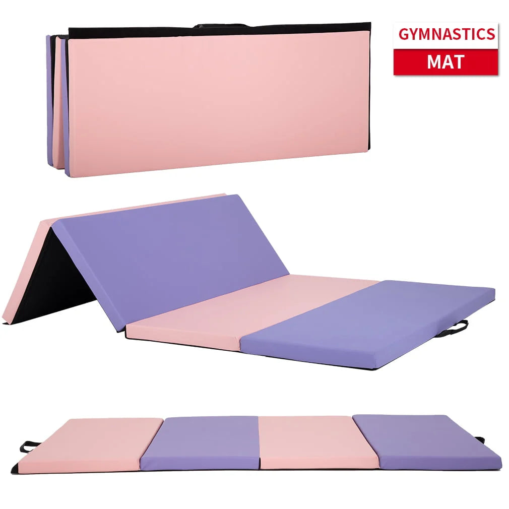 6'x4'x2" Thick 4 Folding Gymnastics Mat Q8271