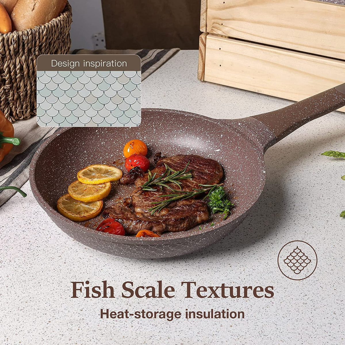10 Pcs Nonstick Granite Cookware Set Z4365