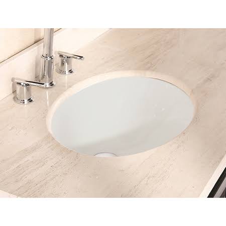 19.75 in. Oval Undermount Sink Set Biscuit A76948