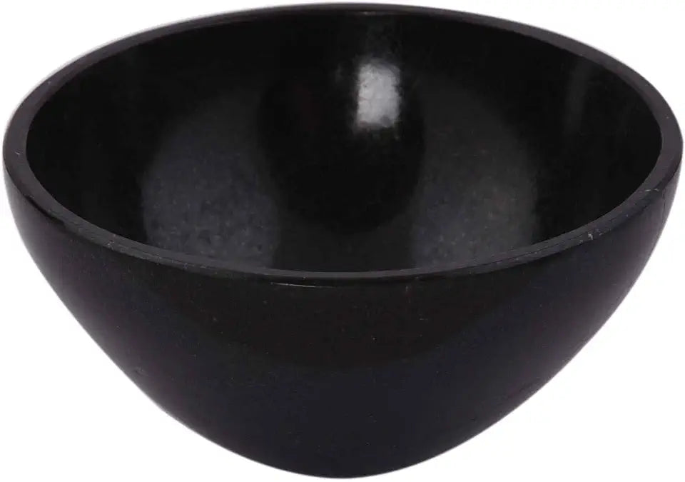 Handmade Carved Black Tourmaline Stone Bowl P815