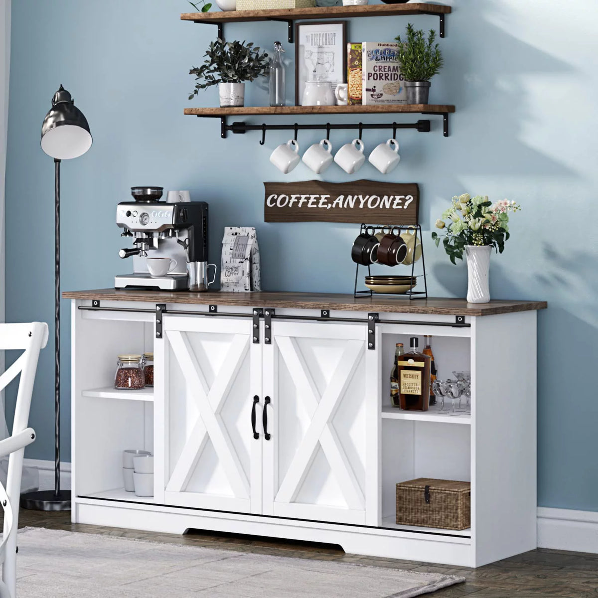 59'' White TV Stand E972125