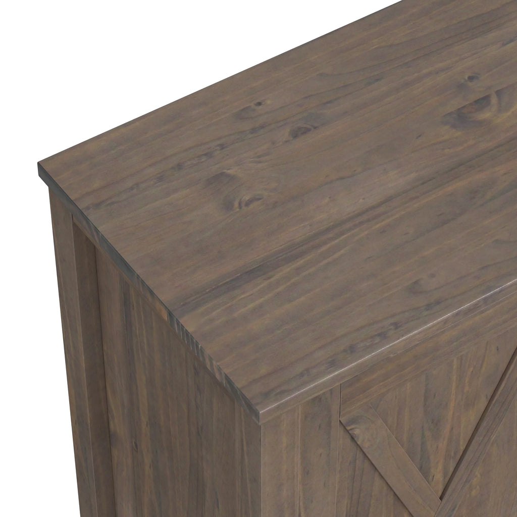 Smoky Brown Solid Wood 32 inch Low Storage Cabinet Y792111