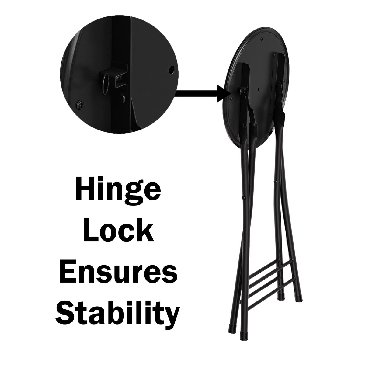 Black 24-inch Folding Stool R2326