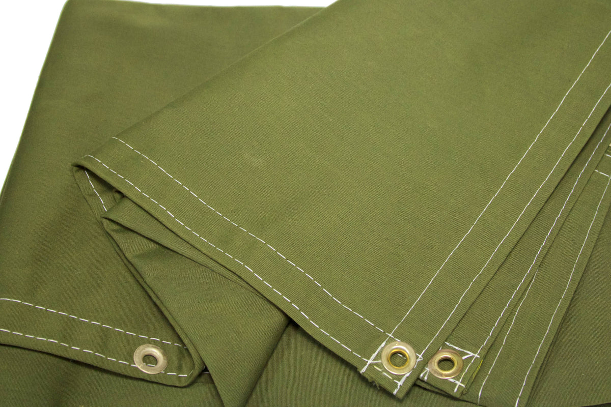 Green 10 x 12 Polyester Canvas Tarp C549746