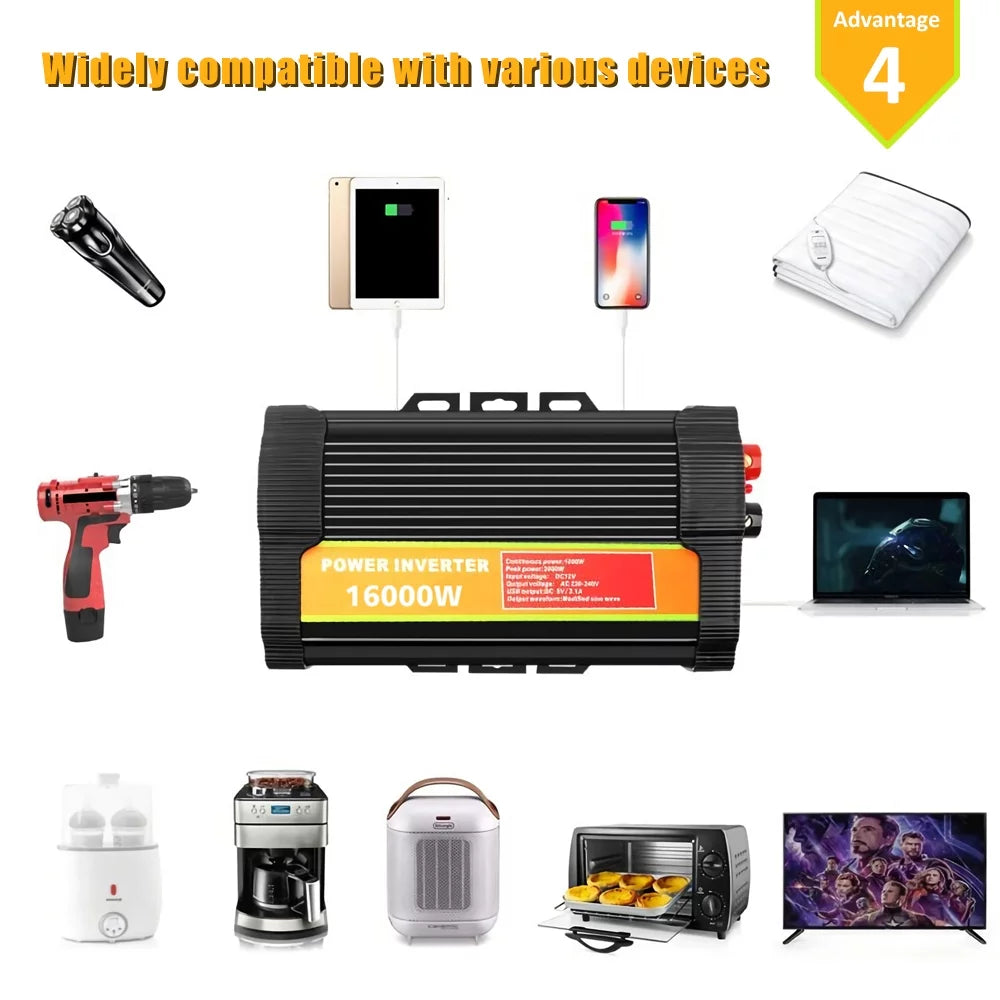 16000 Watts Power Inverter Converter DC 12V to AC 110V U569220