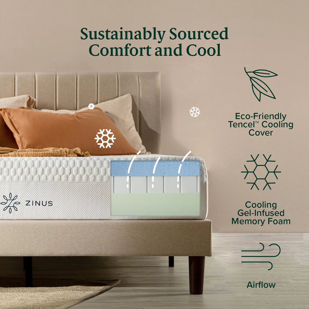 Queen Memory Foam Mattress O493428