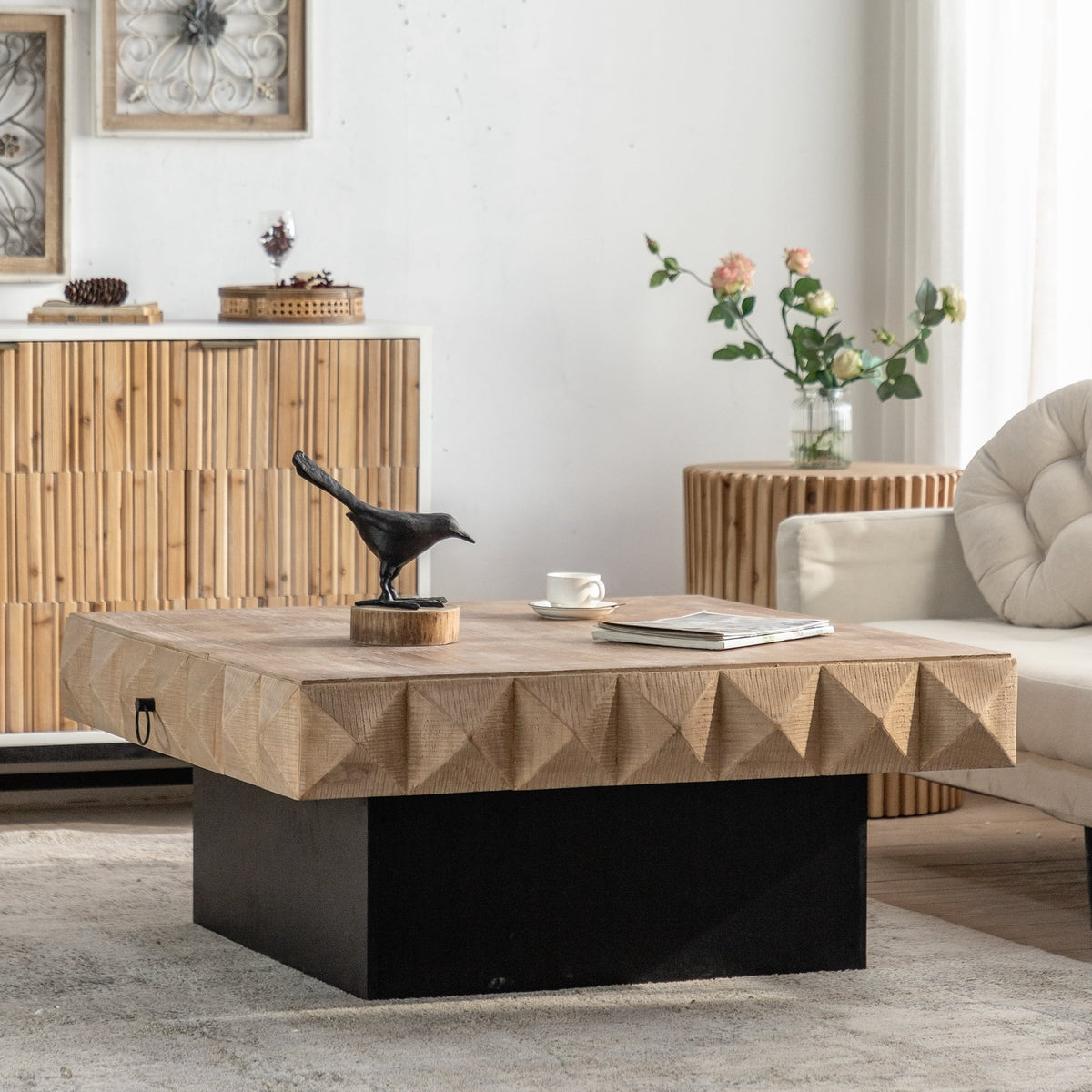 41.33 inch Square Retro Coffee Table N838920