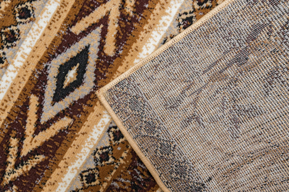 Multicolor Geometric Jute Backing 2 ft. x 8 ft. Runner Rug N511