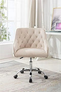 Velvet Upholstered Tufted Desk Chair W823966