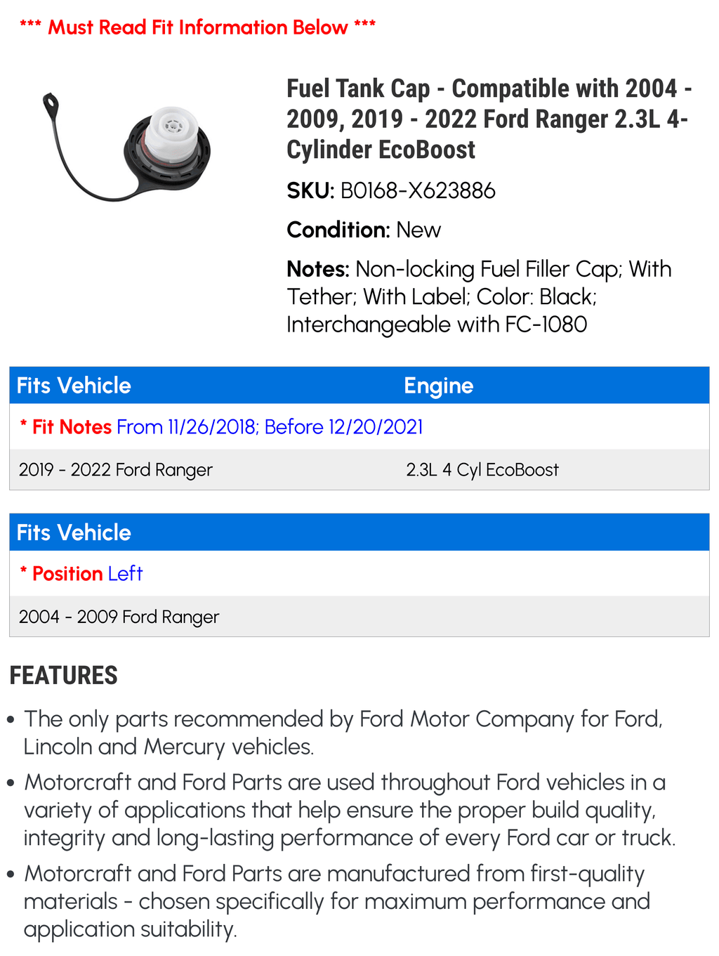 Fuel Tank Cap P8517