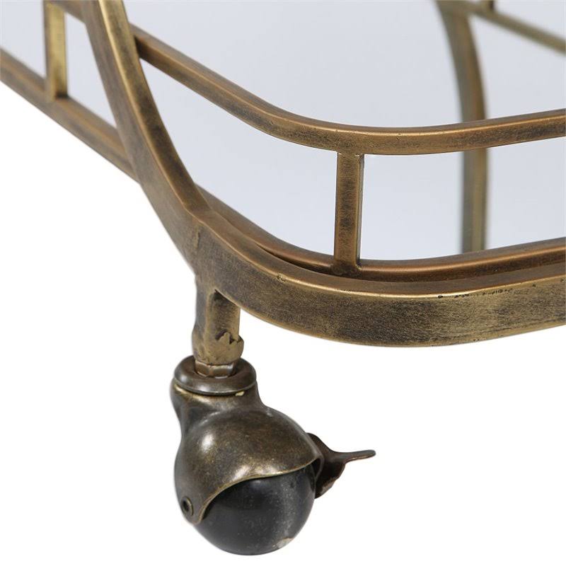 Antique Gold Serving Cart X473