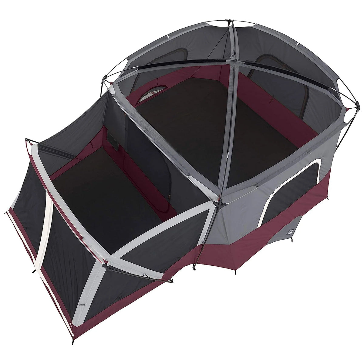 11-Person Camping Cabin Tent with Screen Room, Red X561