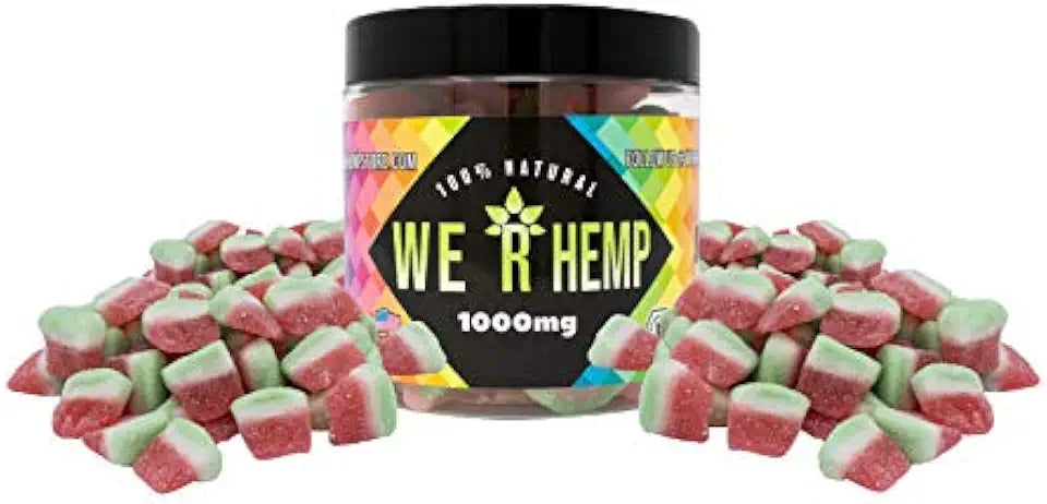 1000mg Hemp Gummies Watermelon Slices 10mg Per Gummy T717