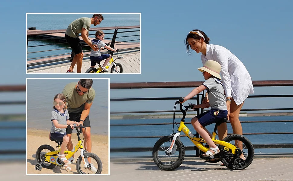 18 In Blue Steel Bike with Kickstand L86677