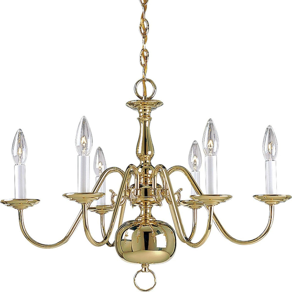 25-Inch Brass Chandelier K400