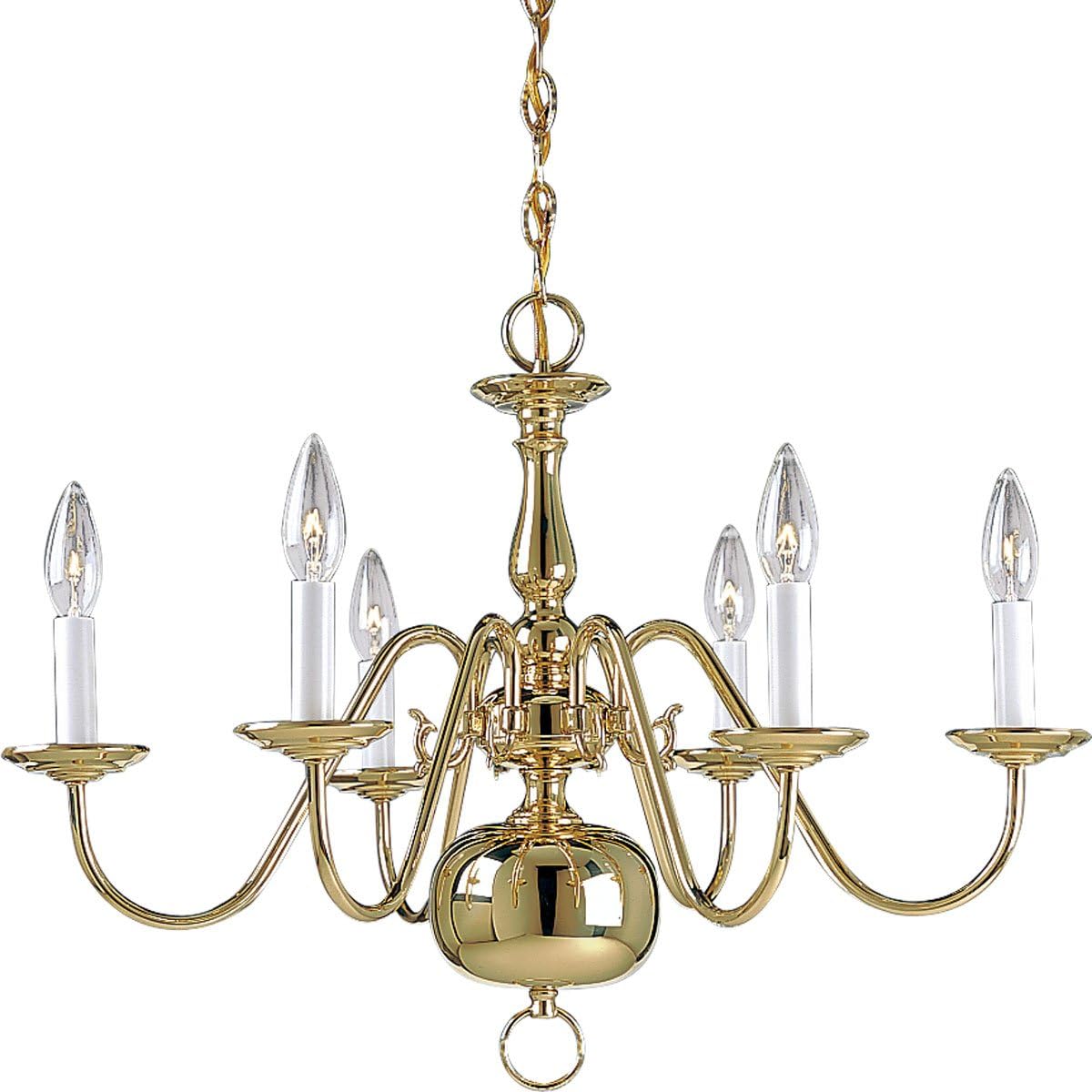 25-Inch Brass Chandelier K400