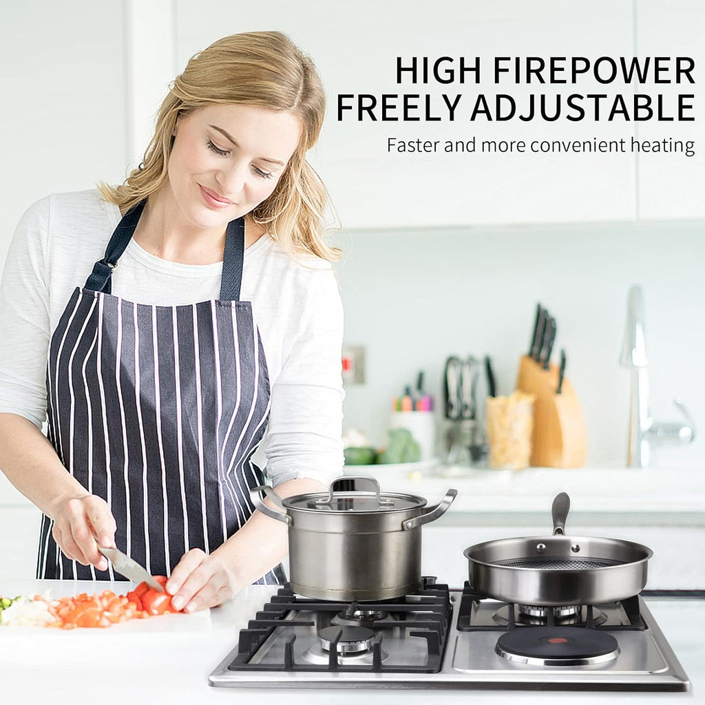24 Inch 3 Burner Gas Cooktop Stainless Steel I7904