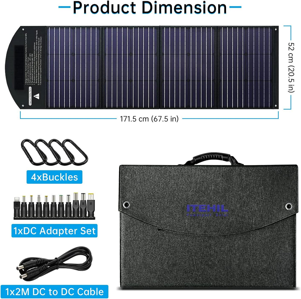 100W 18V Monocrystalline Portable Solar Panel Charger E69767