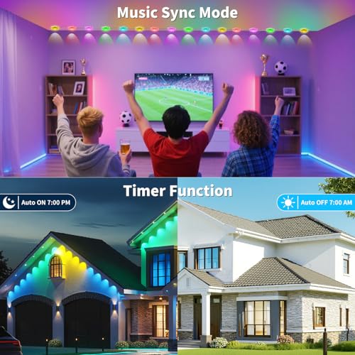 200FT Outdoor Lights with 100 LEDs, IP67 Waterproof T191917