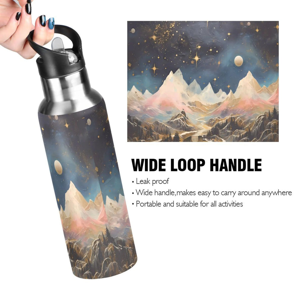 Stainless Steel Insulated Water Bottle with Straw Lid U10088