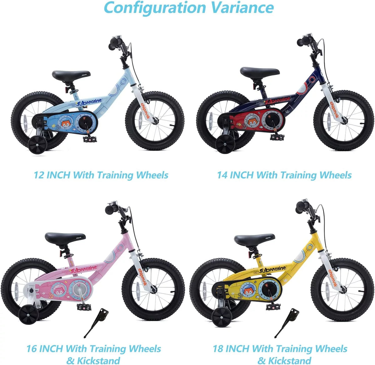 18 In Blue Steel Bike with Kickstand L86677